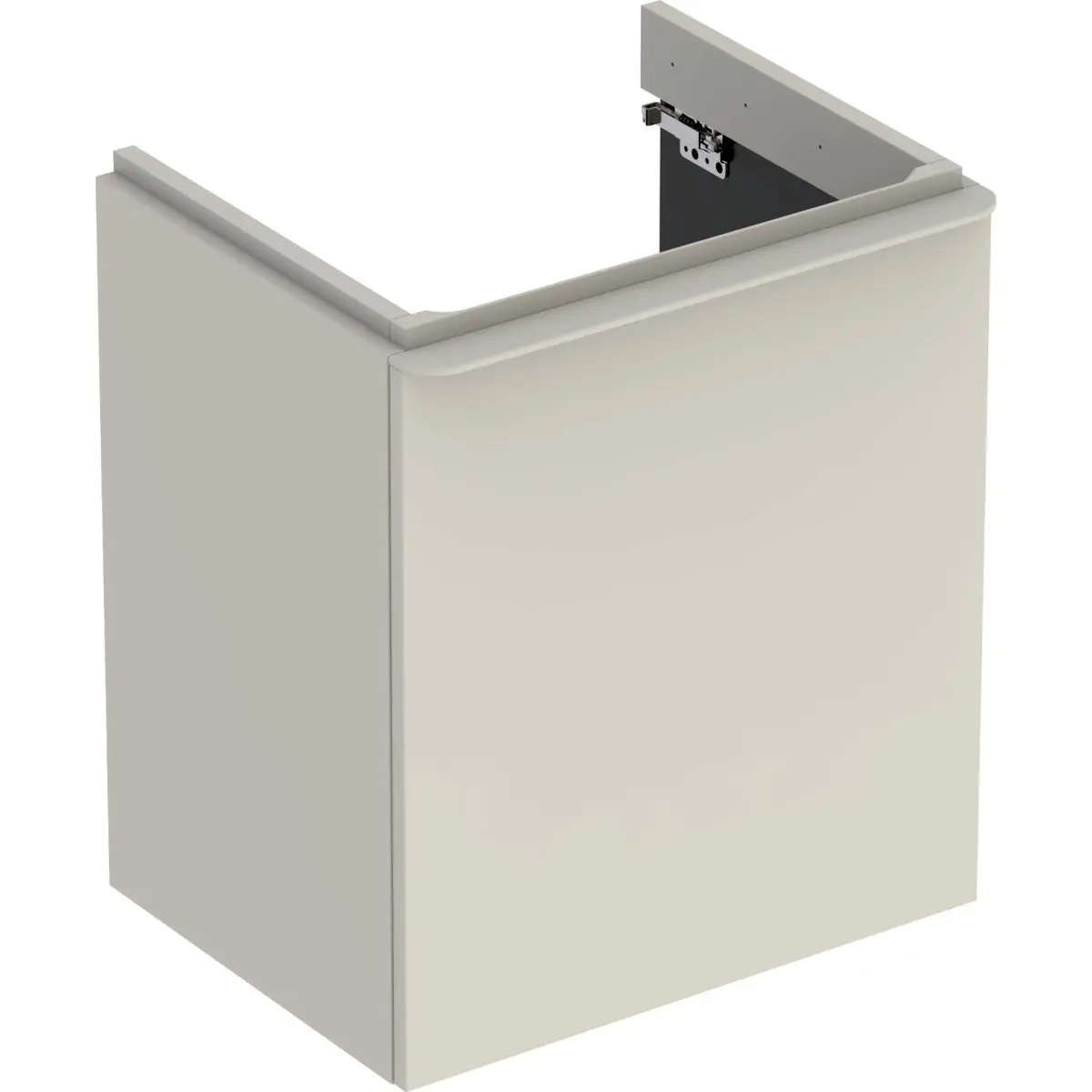 Geberit Smyle Square - izlietnes skapītis, 54x43x62 cm, 1 durvis, eņģes kreisajā pusē, smilšu pelēks 500.366.JL.1
