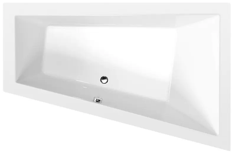 Polysan vannas - Asimetriska vanna TRIANGL R, 180x120x50 cm, labā, balta 20611