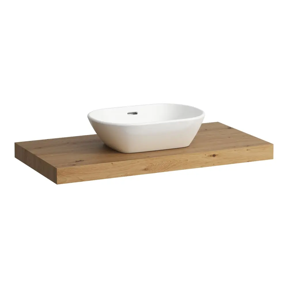 Laufen Lani - izlietnes virsma, 99 cm, izgriezums vidū, ozols H4046611122671
