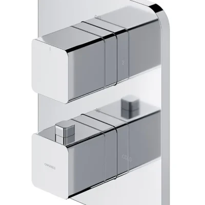 OMNIRES Parma - zemapmetuma termostata maisītājs, 2 patērētājiem, ar montāžas korpusu, hroms PM7436CR