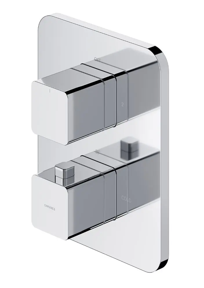 OMNIRES Parma - zemapmetuma termostata maisītājs, 2 patērētājiem, ar montāžas korpusu, hroms PM7436CR