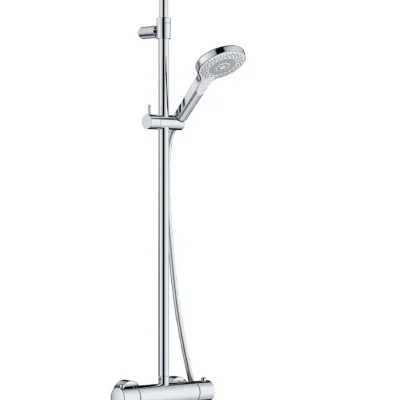 Kludi Dive - dušas komplekts ar termostatu, diametrs 20 cm, 3 strūklas veidi, hroms 6907905-00
