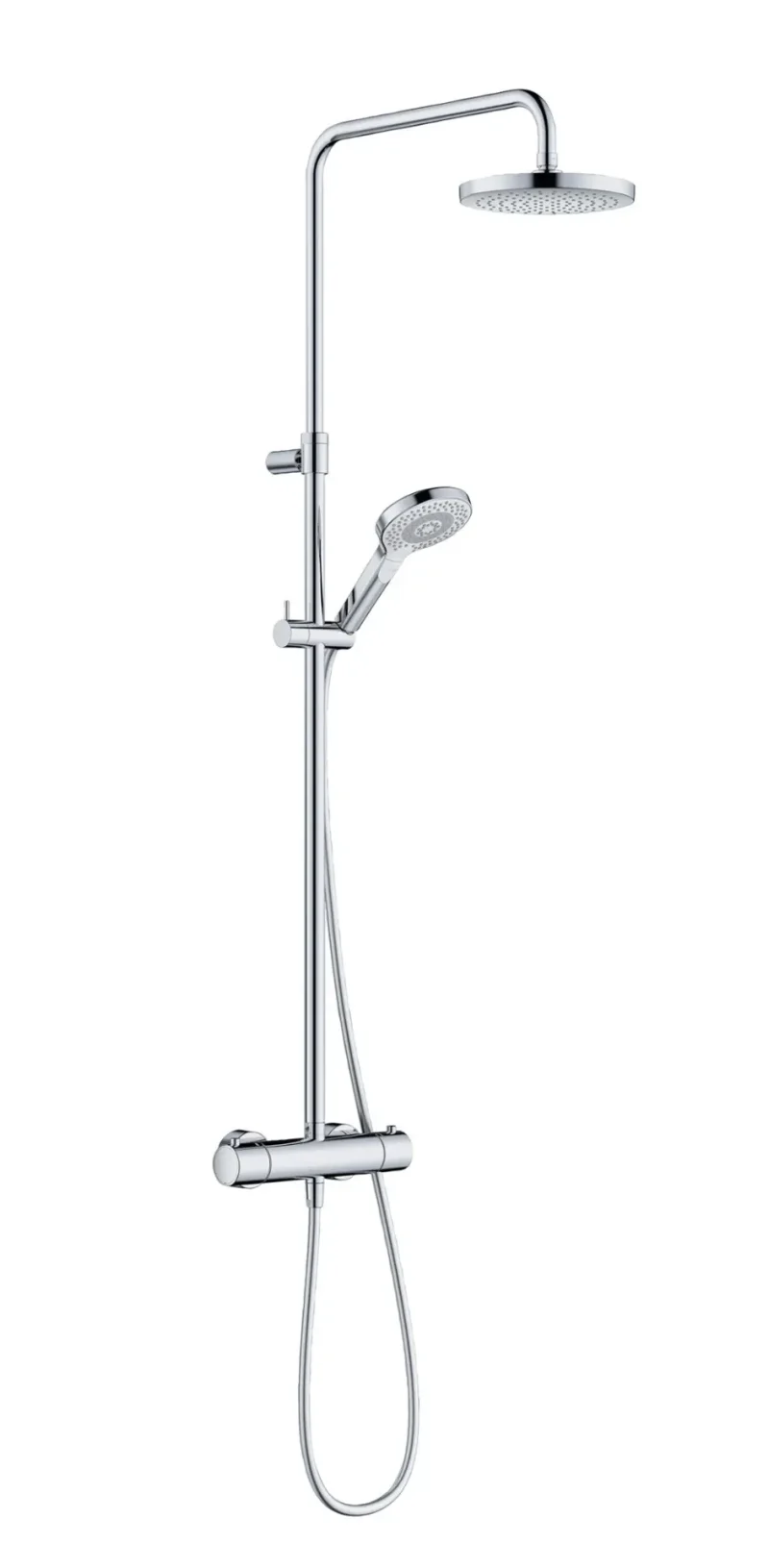Kludi Dive - dušas komplekts ar termostatu, diametrs 20 cm, 3 strūklas veidi, hroms 6907905-00