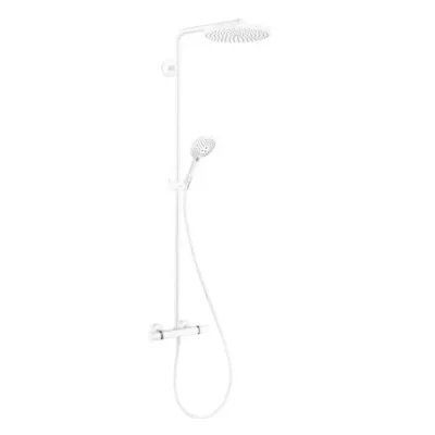 Hansgrohe Raindance S - dušas komplekts ar termostatu, diametrs 24 cm, 3 strūklas režīmi, EcoSmart+, matēti balts 28825700