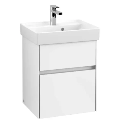 Villeroy & Boch Collaro - izlietnes skapītis, 46x55x37 cm, 2 atvilktnes, Glossy White C00600DH