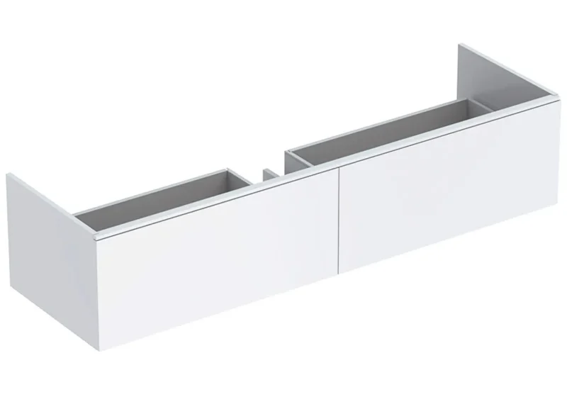 Geberit Xeno 2 - izlietnes skapītis Varicor 160 cm, ar LED apgaismojumu, 2 izvilktnes, balts matēts 500.346.01.1