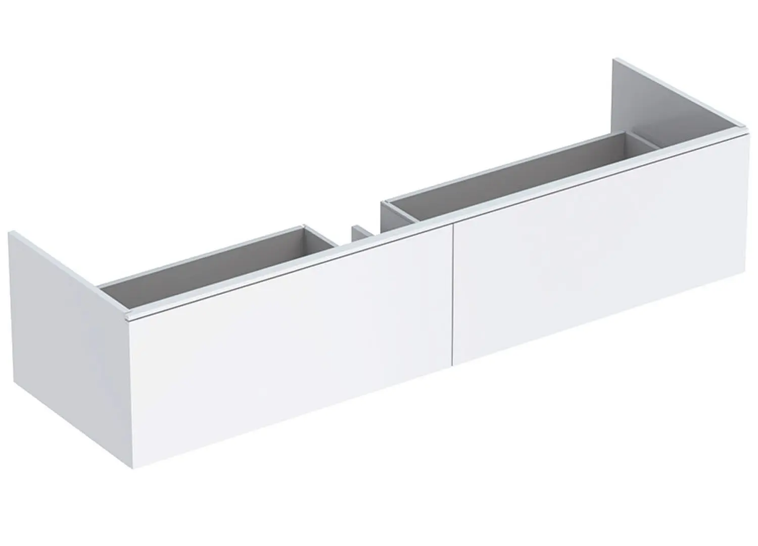 Geberit Xeno 2 - izlietnes skapītis Varicor 160 cm, ar LED apgaismojumu, 2 izvilktnes, balts matēts 500.346.01.1