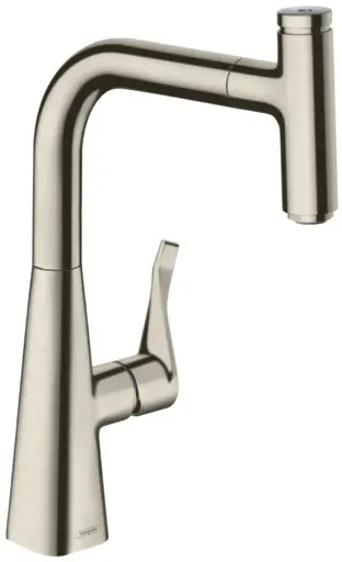 Hansgrohe M71 - virtuves izlietnes maisītājs M7115-H240 ar izvelkamu trauku dušu, sBOX, nerūsējošais tērauds 73802800