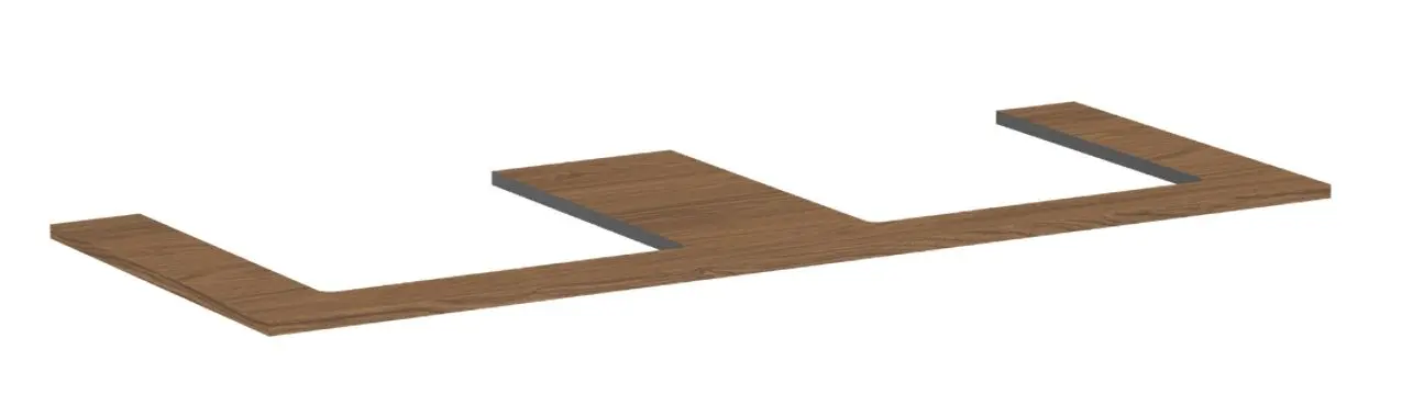 Hansgrohe Xilesa E - izlietnes plātne, 138x55 cm, 2 izgriezumi, Kašmira ozols 54274550