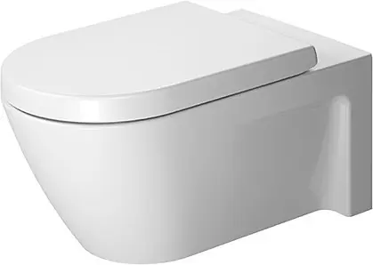 Duravit Starck 2 - pie sienas stiprināms WC 375x620 mm, ar WonderGliss, balts 25330900001