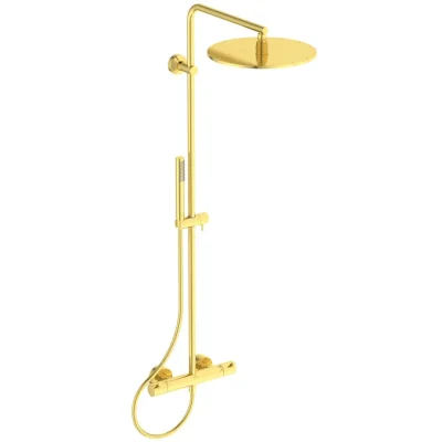 Ideal Standard CeraTherm - dušas komplekts ar termostatu, diametrs 30 cm, birstēts zelts A7589A2