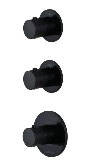 Paffoni Modular Box - termostata maisītājs - zemapmetuma, 2 patērētājiem, matēti melns MDE018NO