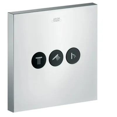Axor ShowerSelect - noslēgšanas un pārslēgšanas vārsts - zemapmetuma, 3 patērētājiem, hroms 36717000