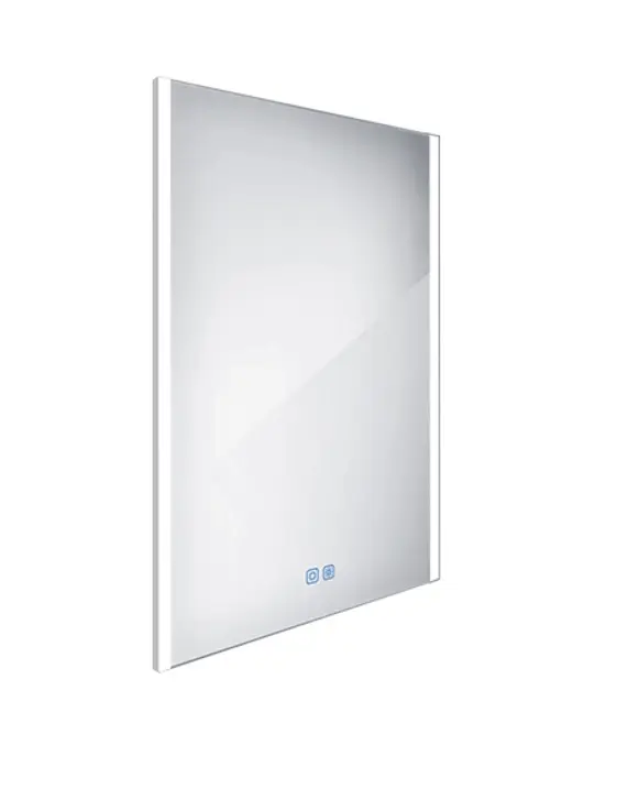 Nimco spogulis - LED apgaismots spogulis, 60x80 cm, skārienjutīgs sensors, alumīnijs ZP 11002VX