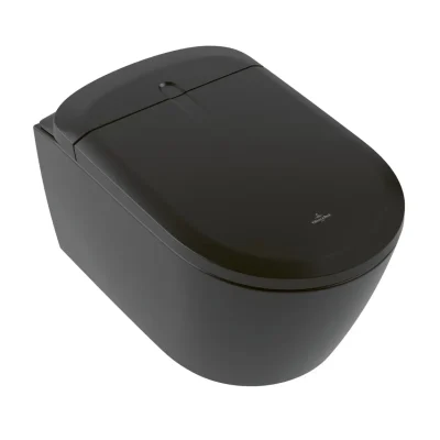 Villeroy & Boch ViClean - elektronisks bidē ar keramiku, montāža pie sienas, DirectFlush, CeramicPlus, SoftClosing, melns V16EN2R7