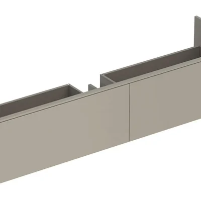 Geberit Xeno 2 - izlietnes apakšskapis Varicor 160 cm, ar LED apgaismojumu, 2 atvilktnes, greige 500.346.00.1