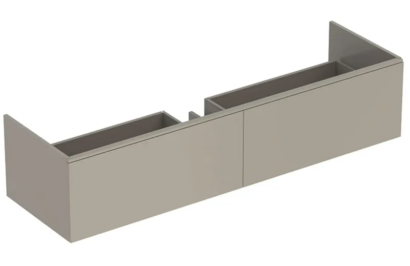Geberit Xeno 2 - izlietnes apakšskapis Varicor 160 cm, ar LED apgaismojumu, 2 atvilktnes, greige 500.346.00.1