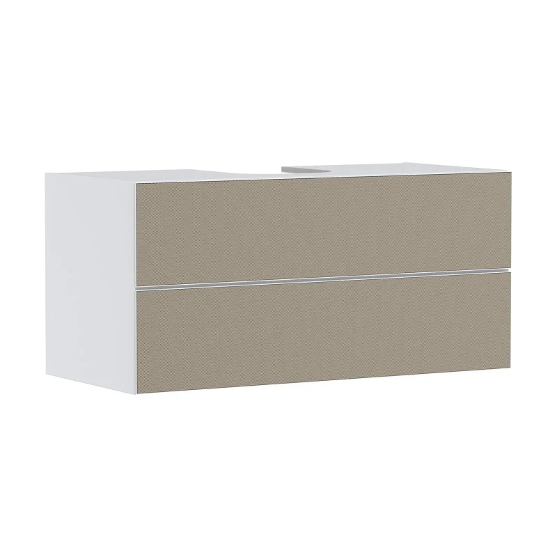 Hansgrohe Xevolos E - izlietnes apakškabinets 118x56x55 cm, 2 atvilktnes, matēti balts/bronza 54193390