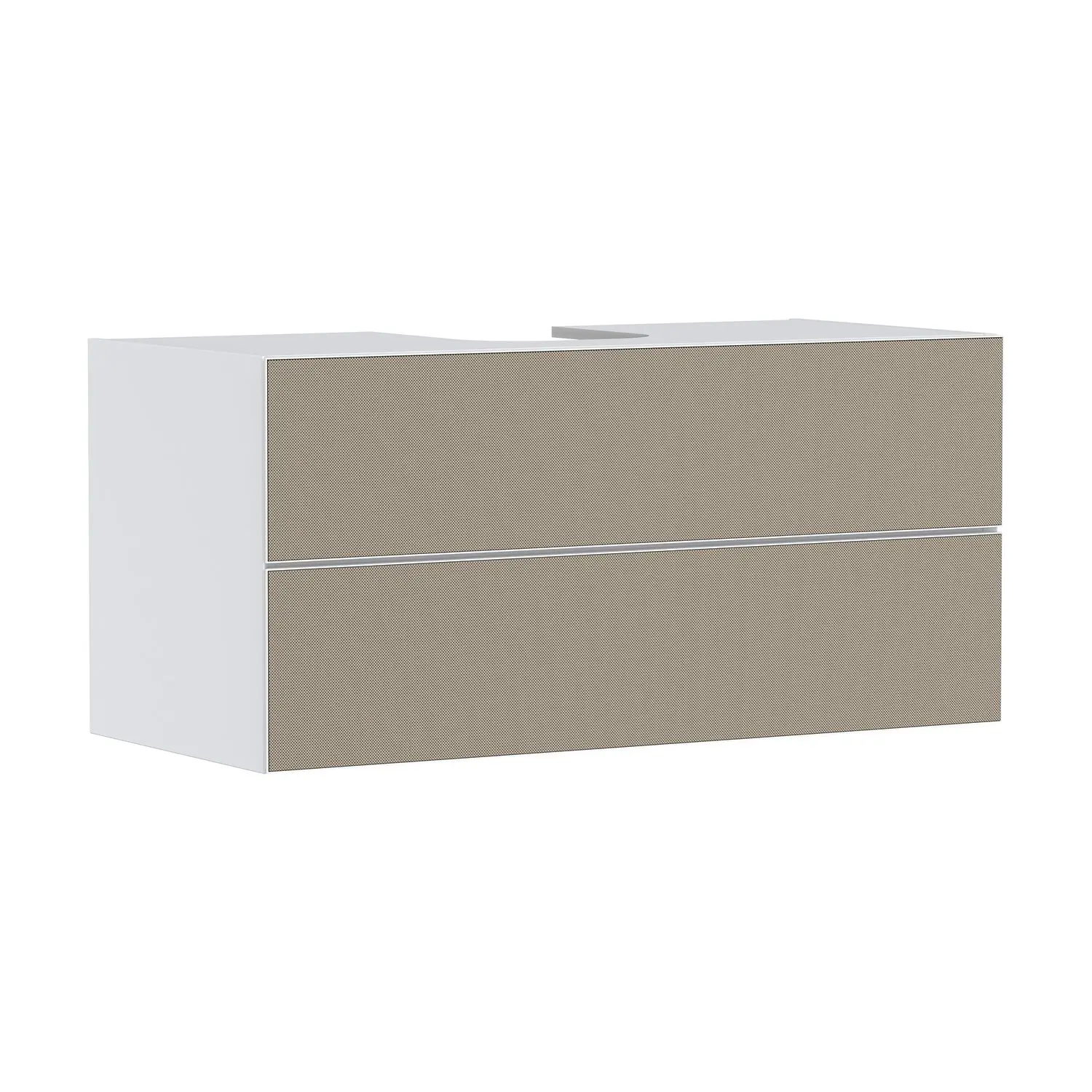 Hansgrohe Xevolos E - izlietnes apakškabinets 118x56x55 cm, 2 atvilktnes, matēti balts/bronza 54193390