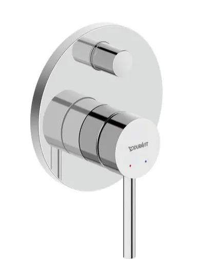 Duravit Circle - zemapmetuma maisītājs 2 patērētājiem, ar montāžas korpusu, hroms CE4210008010