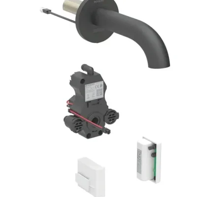 Geberit Piave - elektronisks zemapmetuma izlietnes vārsts, ģeneratora darbība, easy to clean, matēti melns 116.265.14.1