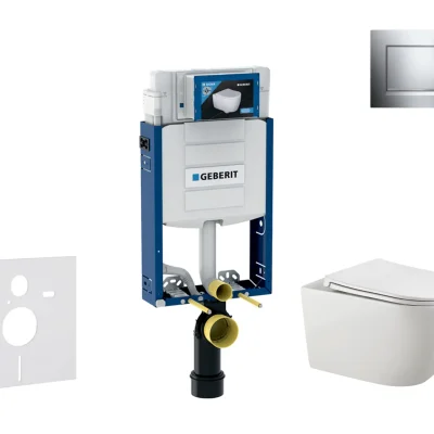 Geberit Kombifix - komplekts ar priekšsienas elementu, Gaia-WC ar SoftClose sēdekli un Sigma20 vadības plati, hroms/hroms matēts SANI15CA1123