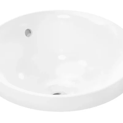 Hansgrohe Xuniva S - roku mazgājamā izlietne, diametrs 40 cm, ar pārplūdi, bez jaucējkrāna cauruma, SmartClean, balta 61054450