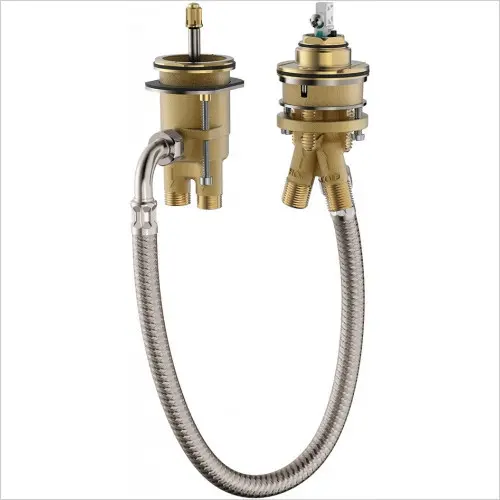 Hansgrohe montāžas elementi - pamatkorpuss vannas malas maisītājam, 2 caurumu montāža 13159180