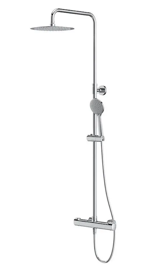 Cersanit City - dušas komplekts ar termostatu, diametrs 25 cm, 3 strūklu veidi, hroms S951-340