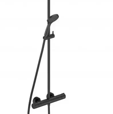 Duravit C.1 - dušas komplekts ar termostata maisītāju, matēti melns C14280008046