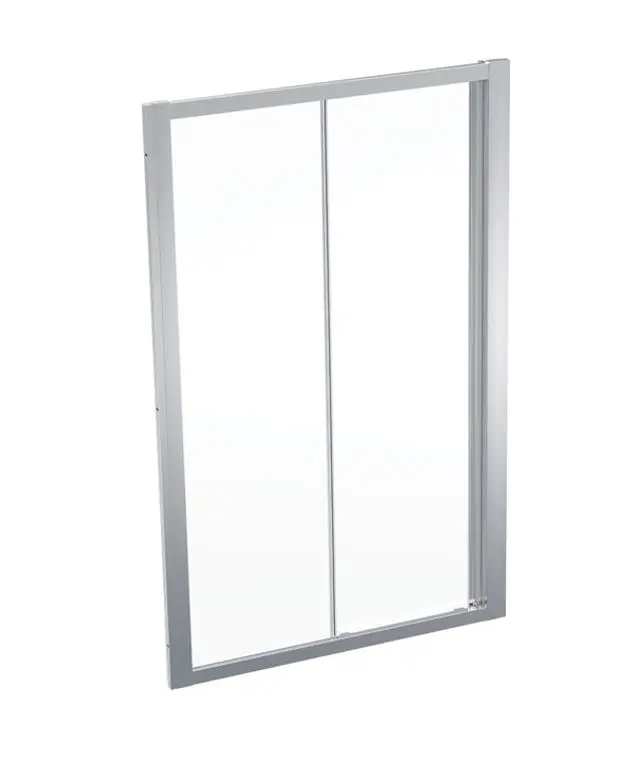 Geberit GEO - dušas durvis 120x190 cm, sudrabs/caurspīdīgs stikls 560.153.00.2