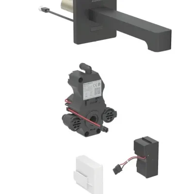 Geberit Brenta - elektronisks izlietnes maisītājs zemapmetuma montāžai, tīkla barošana, easy to clean, matēti melns 116.292.14.1