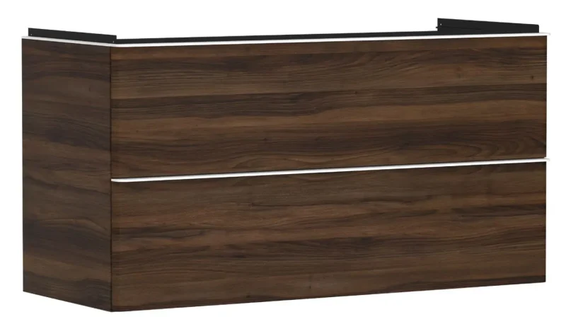 Hansgrohe Xelu Q - izlietnes apakšskapītis, 63x118x50 cm, 2 atvilktnes, tumšs valrieksts/matēti balts 54038700
