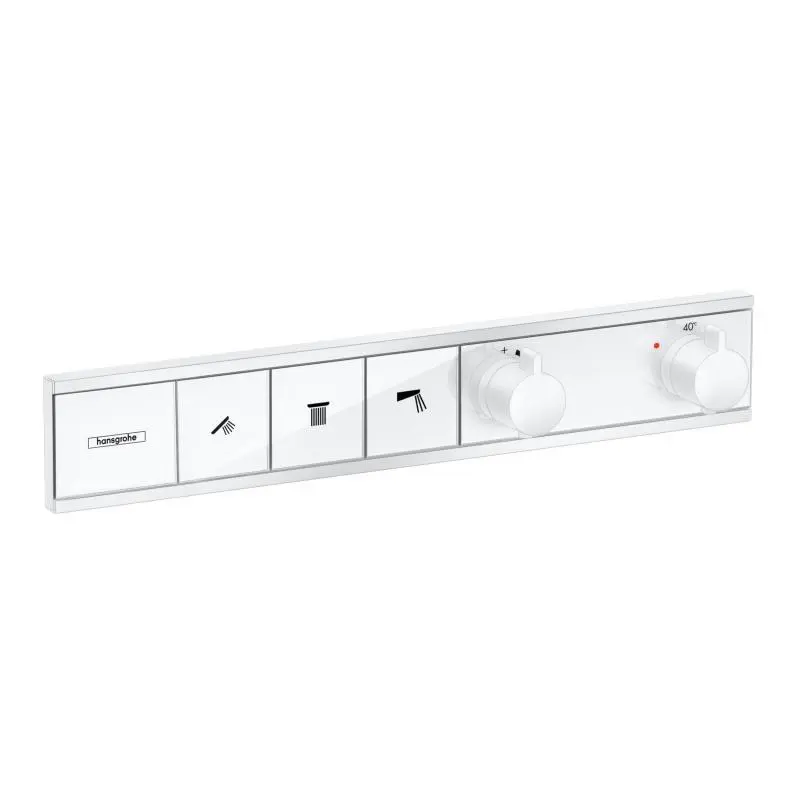 Hansgrohe RainSelect - zemapmetuma maisītājs 3 patērētājiem, balti matēts 15381700