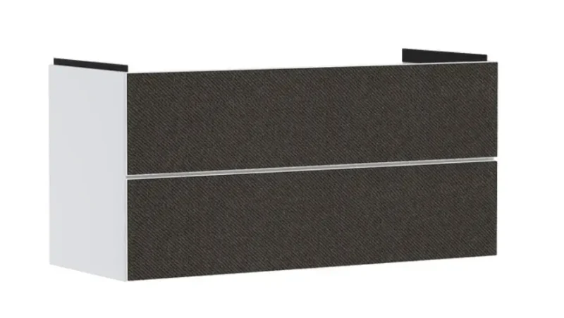 Hansgrohe Xevolos E - izlietnes skapītis, 118x58x48 cm, 2 atvilktnes, matēti balts/tekstils tumši pelēks 54184660