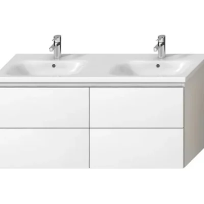 Jika Mio-N - dubultās izlietnes skapītis 130, 127x59x45 cm, balts H40J7184015001