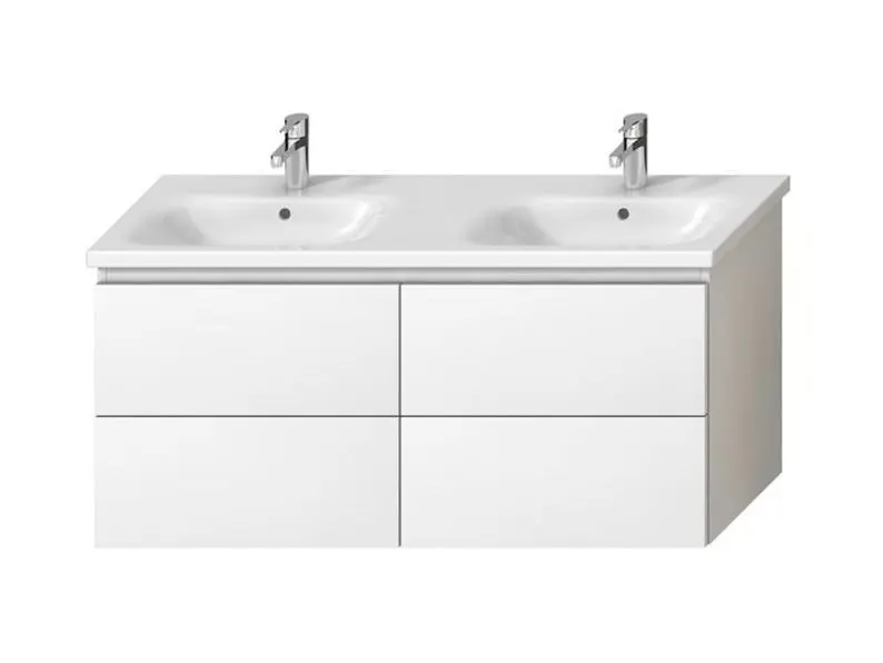 Jika Mio-N - dubultās izlietnes skapītis 130, 127x59x45 cm, balts H40J7184015001