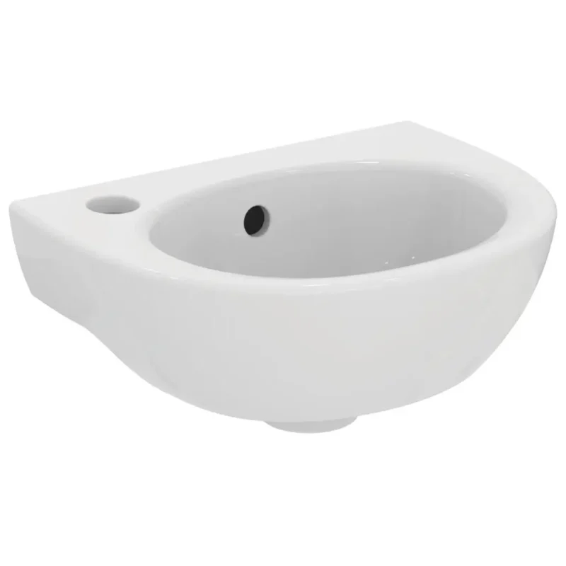 Ideal Standard Eurovit - roku mazgāšanas izlietne 35x26 cm, ar pārplūdi, jaucējkrāna caurums kreisajā pusē, balta W330001