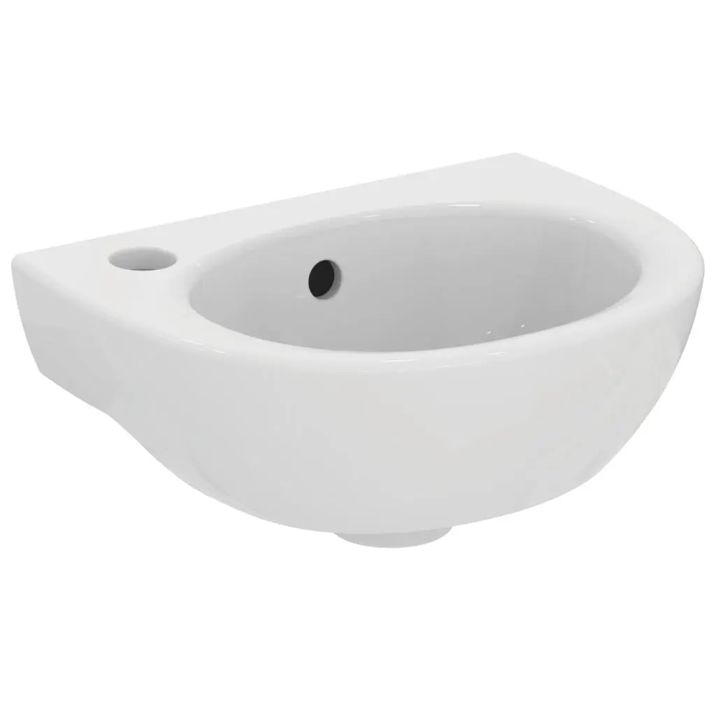 Ideal Standard Eurovit - roku mazgāšanas izlietne 35x26 cm, ar pārplūdi, jaucējkrāna caurums kreisajā pusē, balta W330001