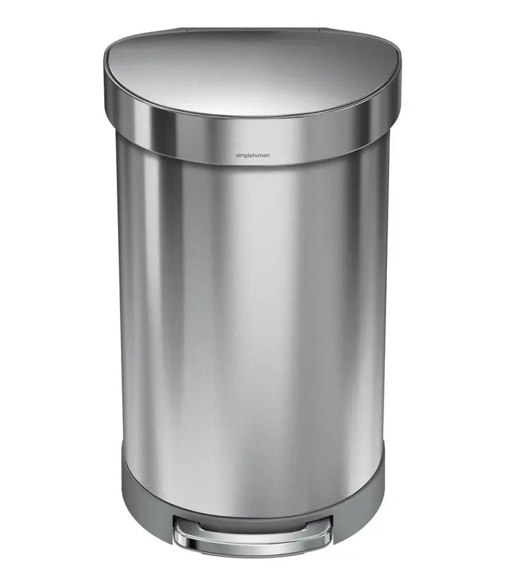 Simplehuman atkritumu tvertnes - atkritumu tvertne 45 l, matēts nerūsējošais tērauds CW2030