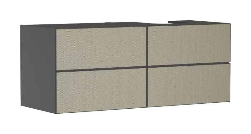 Hansgrohe Xevolos E - izlietnes apakšskapītis 137x56x55 cm, 4 atvilktnes, matēti pelēks/bronza 54241390