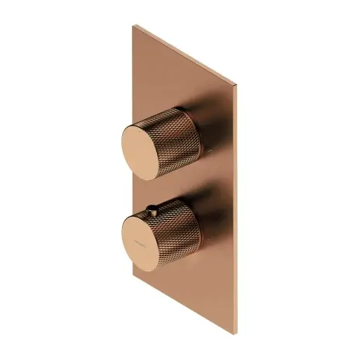 OMNIRES Contour - zemapmetuma termostata maisītājs, 2 patērētājiem, birstēts varš CT8036CPB