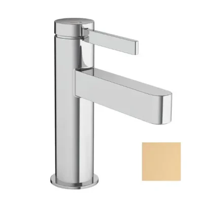 Hansgrohe Finoris - izlietnes maisītājs ar Push-Open noteces komplektu, EcoSmart, CoolStart, birstēta bronza 76012140