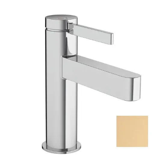 Hansgrohe Finoris - izlietnes maisītājs ar Push-Open noteces komplektu, EcoSmart, CoolStart, birstēta bronza 76012140