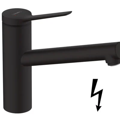Hansgrohe Zesis M33 - virtuves izlietnes maisītājs, matēti melns 74806670