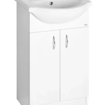 Aqualine Simplex Eco - izlietnes skapītis ar izlietni 53x84x31 cm, balts matēts SIME550