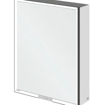 Villeroy & Boch My View+ - spoguļskapītis ar LED apgaismojumu 60x75x17 cm, 1 durvis, eņģes labajā pusē, Brillantbalts/Mattmelns B4816RVE