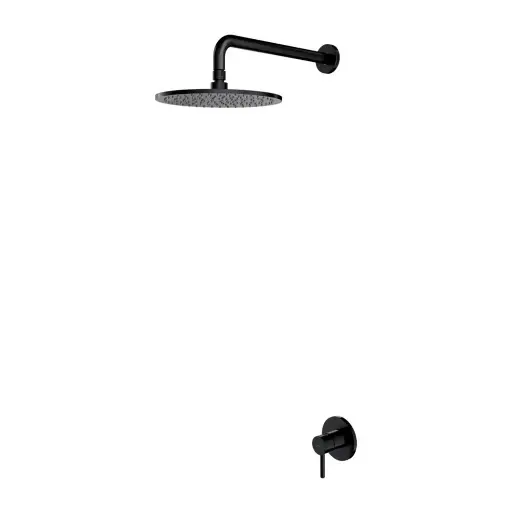 OMNIRES Y - komplekts zemapmetuma maisītājs un galvas duša, ar iebūvējamo daļu, diametrs 25 cm, melns SYSY36BL