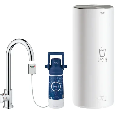 Grohe Red - izlietnes vārsts Mono ar boileri un ūdens filtru, boilera izmērs M, hromēts 30085001