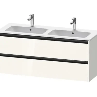 Duravit Ketho.2 - izlietnes skapītis, 55x128x48 cm, 2 atvilktnes, balts spīdīgs K25266022220000